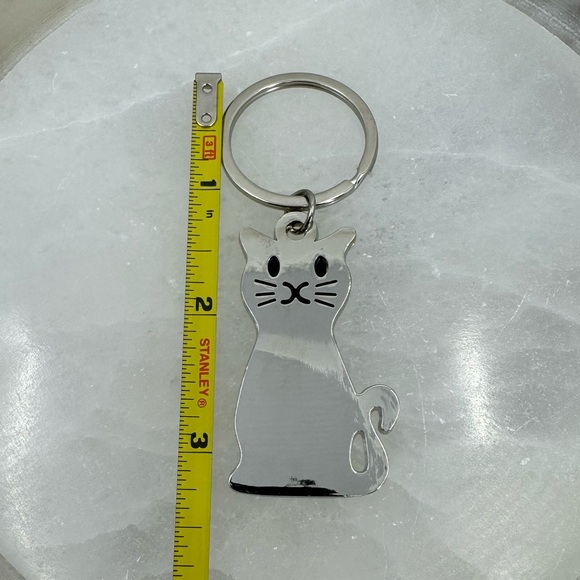 3/$15 Cute Chrome Cat Keychain - Picture 6 of 6
